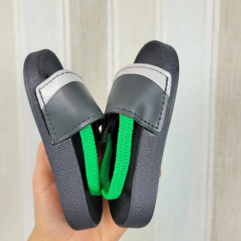 Toddler Slip On Sandals‎ With Heel Strap Gray Baby Size 6